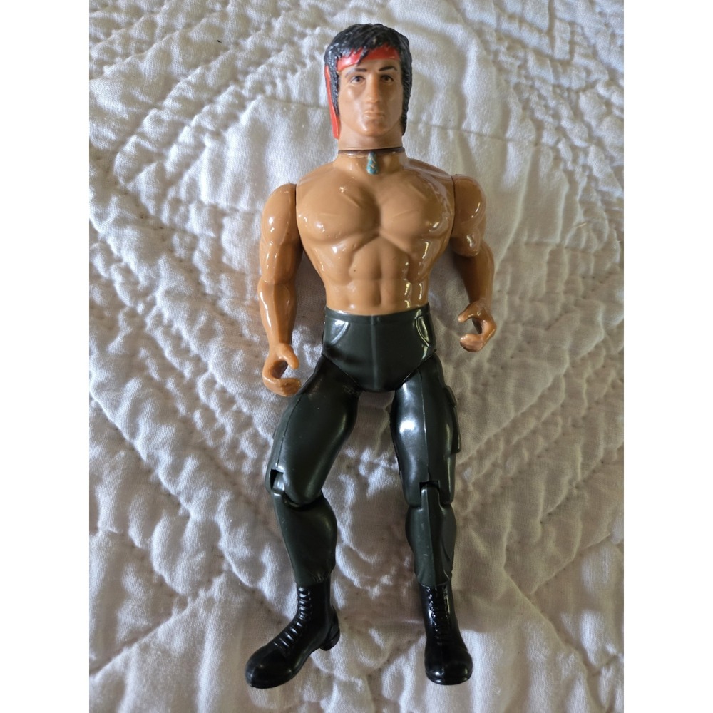 Vintage 1985 Rambo Action Figure 7" Force of Freedom Sylvester Stallone Great